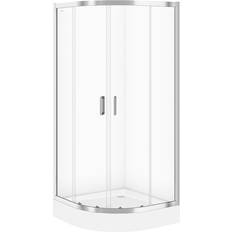 CERSANIT Halvcirkelformet Brusekabine 80x80 cm 800x800x2060mm