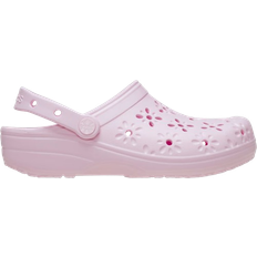 Crocs Rosa Utetofflor Crocs Classic Clog Floral Cut Out - Pink Milk