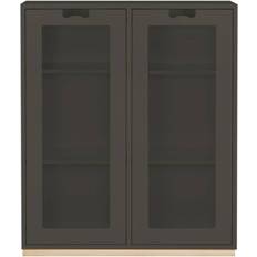 Asplund Snow E Taupe/Oak Glass Cabinet 90x109cm