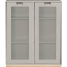 Asplund Snow E Light Grey/Oak Glass Cabinet 90x109cm