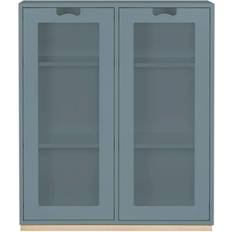 Asplund Snow E Nordic Blue/Oak Glass Cabinet 90x109cm