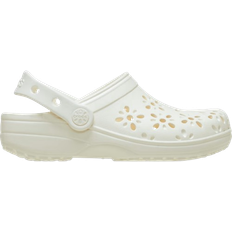 Crocs Classic Floral Cut-Out Clog - Chalk