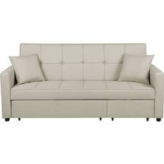 Beliani Glomma Beige Sofa 207cm 3 Seater