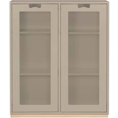 Asplund Snow E Dark Sand/Oak Glass Cabinet 90x109cm