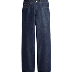 H&M Wide High Jeans - Mørk Denimblå
