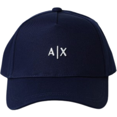 Armani Exchange Herre Tilbehør Armani Exchange Visor Cap with Logo - Navy Blue
