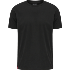 Hummel Men's Red Basic Short Sleeve T-shirt - Black
