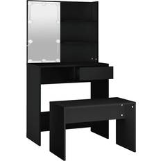 vidaXL Makeupbordssæt konstrueret Toiletbord 40x74.5cm 2stk