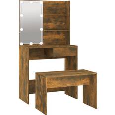 vidaXL 3114112 Smoked Oak Dressing Table 40x74.5cm 2pcs