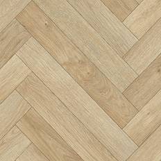 Light Beige Herringbone Wood Effect Vinyl Flooring 2.8mm 1m