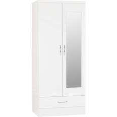Doors Wardrobes SECONIQUE Nevada White Gloss Wardrobe 78x182.5cm
