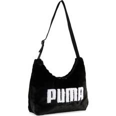 Polyester Bucket Bags Puma Faux Fur Slouchy Hobo Bag 5.5L - Black