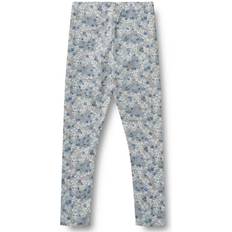 Wheat Jersey Leggings Jules - Blue Summer Flowers