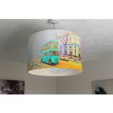 Green Shades London Bus Green Front Ceiling Lamp Natural Shade 73.7cm