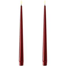 Deluxe Homeart Rød LED-lys Deluxe Homeart Real Flame Red LED Candle 28cm 2pcs