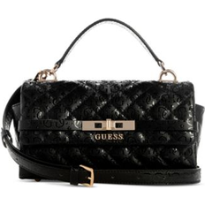 Idra Small Top Handle Quilted Flap Crossbody Bag - Black