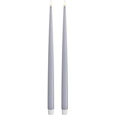 Deluxe Homeart Real Flame Dust Blue LED Candle 38cm 2pcs