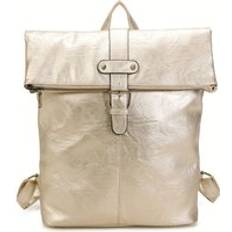 Gold Backpacks Fontanella Fashion Foldtop Backpack - Gold