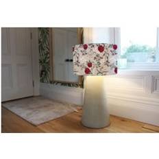 Red Shades Red White Winter Floral Ceiling Lamp Natural Shade