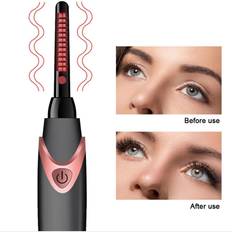 Goolrc Electric Heated Eyelash Curler Quick Heating Long Lasting USB Rechargeable - Black