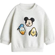 H&M Baby Mickey Mouse Sweatshirt - Lysegråmeleret/Mickey