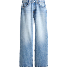 H&M Wide High Jeans - Denimblå