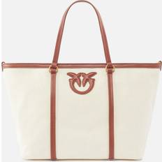 Pinko Tote Bag & Shopper tasker Pinko Klassisk Bomuld Klassisk Dame Shopper Taske - Beige