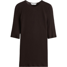 H&M Pima Cotton T-shirt - Dark brown