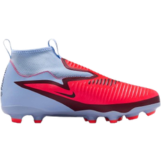 Nike Mesh Fodboldstøvler Nike Jr. Phantom 6 High Academy MG - Royal Tint/Black/Bright Crimson