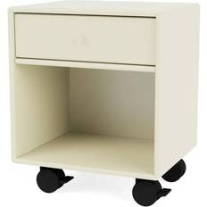 Montana Furniture Dream Castors Vanilla/Black Bedside Table 30x35.4cm