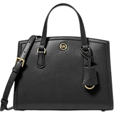 Michael Kors Chantal Small Pebbled Leather Messenger Bag - Black