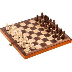 Magnetic Chess Set in a Wooden Hinged Case