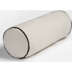 OHS Matte Bolster Complete Decoration Pillows Beige, Black (46x20cm)
