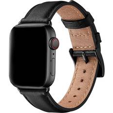 Apple smartwatch series 3 Sunfwr Leather Strap for Apple Watch 42/44/45/49mm Black