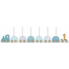 Jabadabado Birthday Trains Candlestick Blue