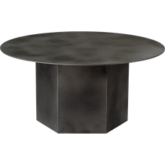 Grå Sofaborde GUBI Epic Misty Gray Steel Coffee Table 80cm