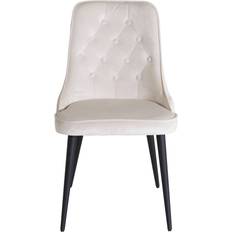 Venture Design Velvet Deluxe Beige/Black Kitchen Chair 89cm 2pcs