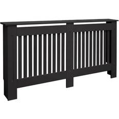 Radiatorskydd i Lantlig Stil 152 x 19 x 82 cm Svart