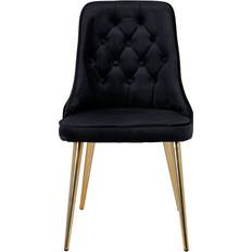 Plywood Stolar Venture Design Velvet Deluxe Black/Brass Kitchen Chair 89cm 2pcs