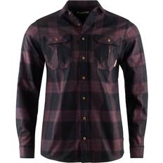 Aclima Skjortor Aclima Mens Leisurewool Reborn Woolshirt - Check Dark Grey/Bordeaux