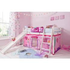 Moro Cabin Bed Midsleeper with Slide Fairies Tent