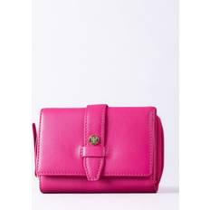 Pink Møntpunge Lakeland Leather Icon Stud Medium Tab Purse - Raspberry