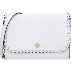 Tory Burch Clutch tasker Tory Burch Vintage Læder Clutch Taske Med Aftagelig Strop - Hvid