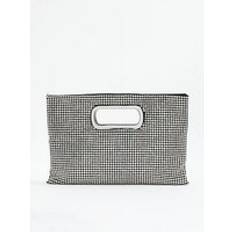 River Island Handväskor River Island Metal Handle Diamante Clutch Bag - Silver
