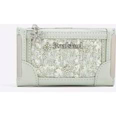 River Island Womens Green Embellished Boucle Mini Purse