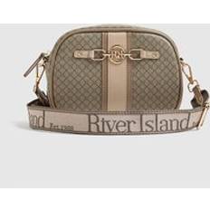 River Island Handbags River Island Womens Monogram Cross Body Bag - Beige