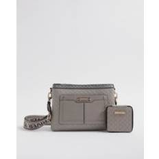 River Island Crossbody Bags River Island Monogram Pocket Front Cross Body Bag - Grey