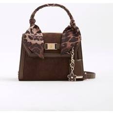 River Island Crossbody Bags River Island Faux Suede Mini Cross Body Tote Bag - Brown