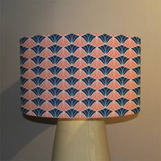 Pink Shades Navy Pink Geometric Shells Ceiling Lamp Natural One Size Shade 101.6cm