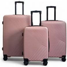 Hardshell Suitcase Robust 8 Wheel Luggage Cabin Bag Rose Gold